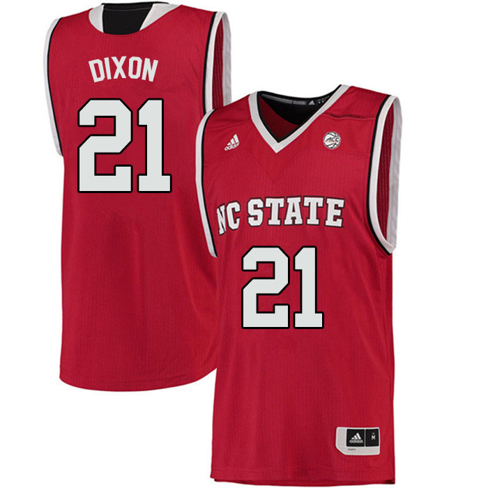 Men #21 Danny Dixon NC State Wolfpack College Basketball Jerseys Sale-Red - Click Image to Close